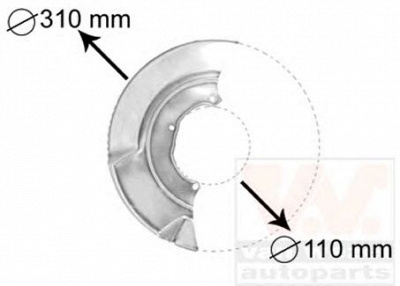 VAN WEZEL 5874372 -  Отражатель, диск тормозного механизма